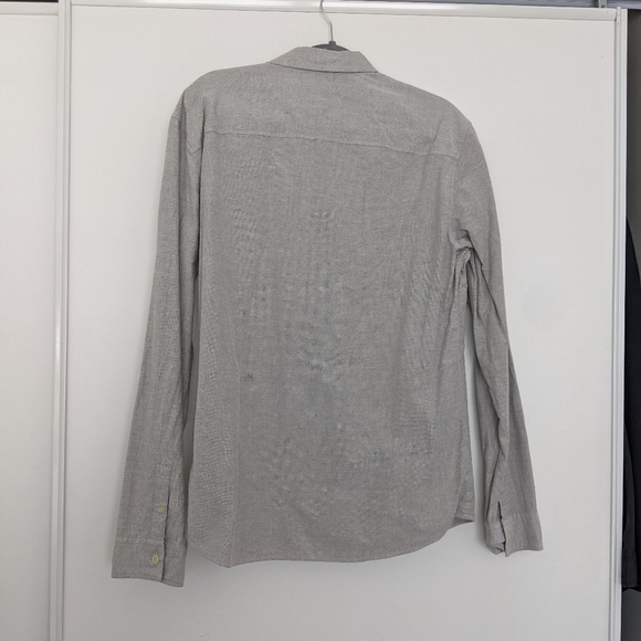 All Saints Casual Grey Melange Button Down Shirt - Picture 4 of 7